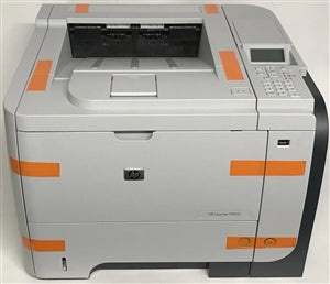 HP LaserJet P3015DN Printer CE528A completely refurbished with genuine parts and rollers by our authorized technicians.